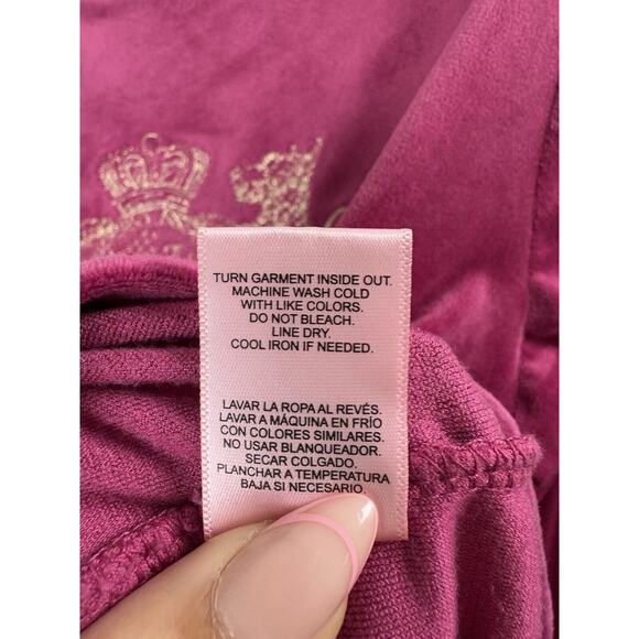 Juicy Couture Pink Label Emblem Embroidered Sweatshirt Retro Y2K Glam Preppy L - Picture 5 of 7